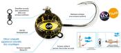 Tete Plombee Fireball - Noir/Jaune - Explorer Tackle